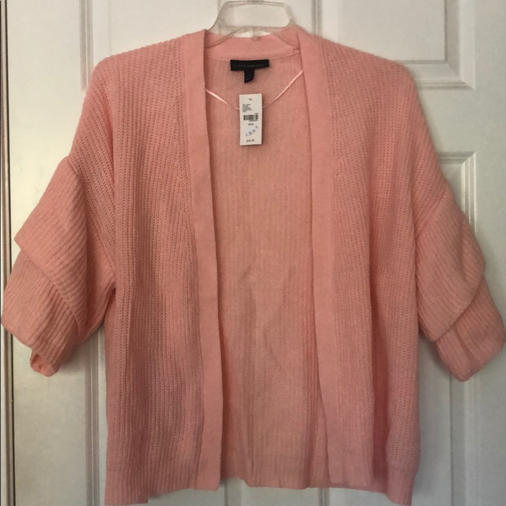 Rose 3/4 Ruffle Sleeve Sweater